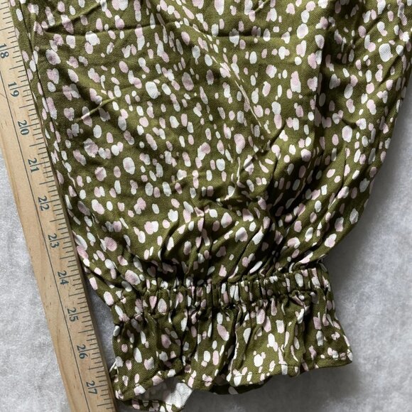 Eloquii Elements Womens Green Elastic Waist Dotted Bubble Harem Pants Size 18/20 - Picture 9 of 10